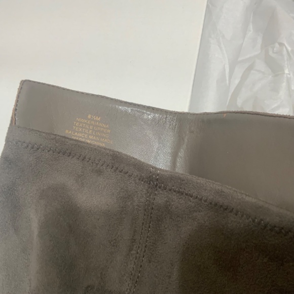 NINE WEST Kerianna Woman’s Tall Boots BLOCK HEEL GRAY Faux Suede High Boots 8.5 - Picture 10 of 11